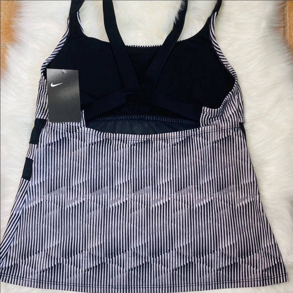 NIKE Women Tankini XL Black Grey White Size L NWT - Picture 9 of 12